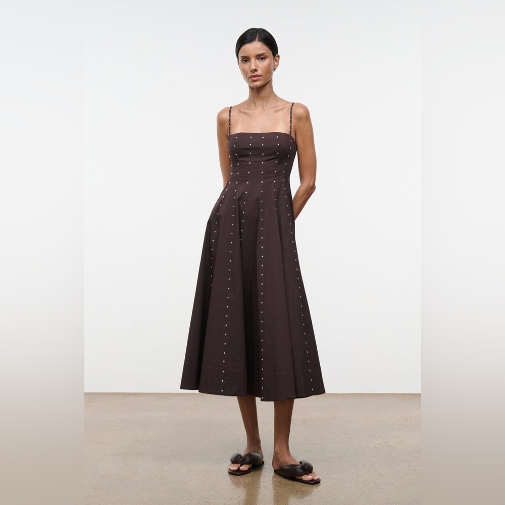 STAUD Wylie Dress Earth Studs
